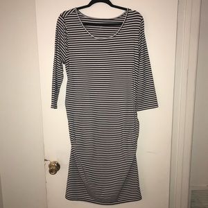 Striped maternity dress
